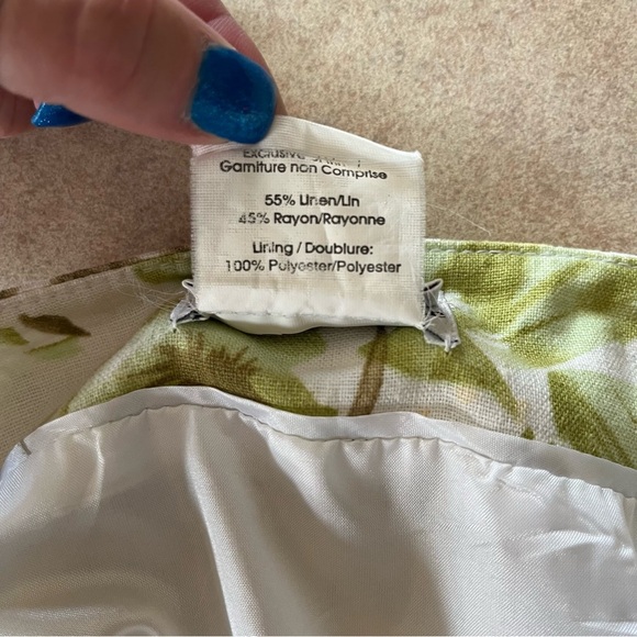 Laura Burke Avenue Linen/Rayon Spring Summer Floral A Line Skirt - Picture 5 of 10